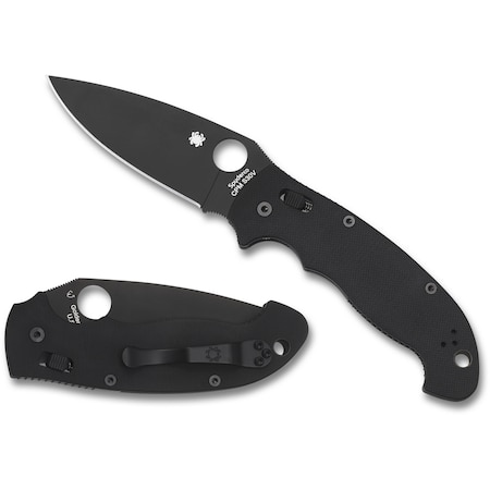 Spyderco 2024 Spyderco Manix 2 Xl G-10 Black Black Blade Plain SPY-C95GPBBK2
